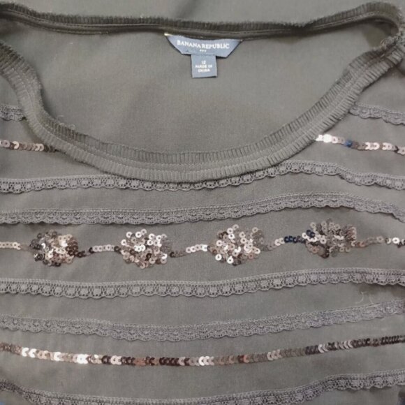 Banana Republic Black Sequin Dress on Chiffon Layer - Picture 5 of 8